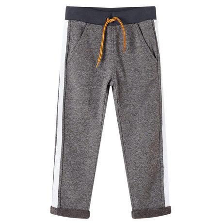 VidaXL Pantalon de jogging pour enfants 140 gris foncé mélangé