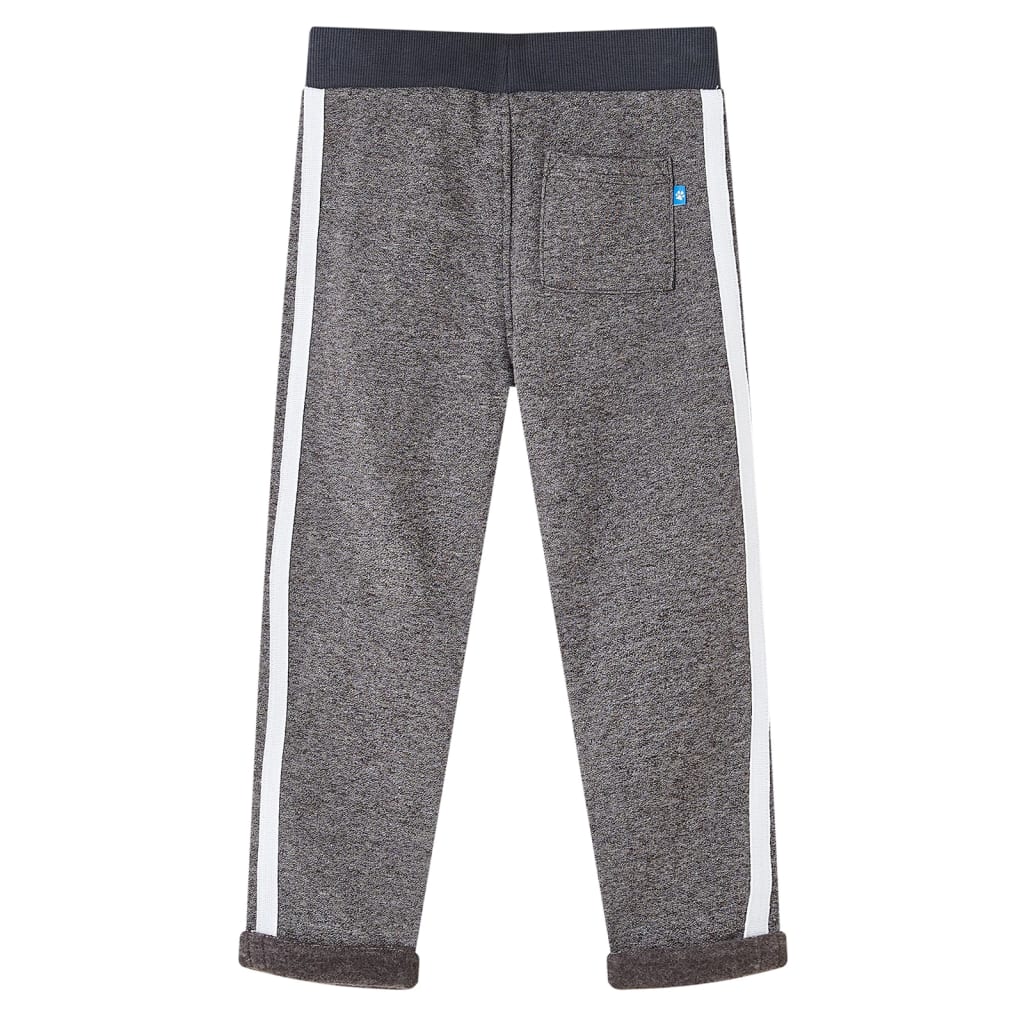 VidaXL Pantalon de jogging pour enfants 140 gris foncé mélangé
