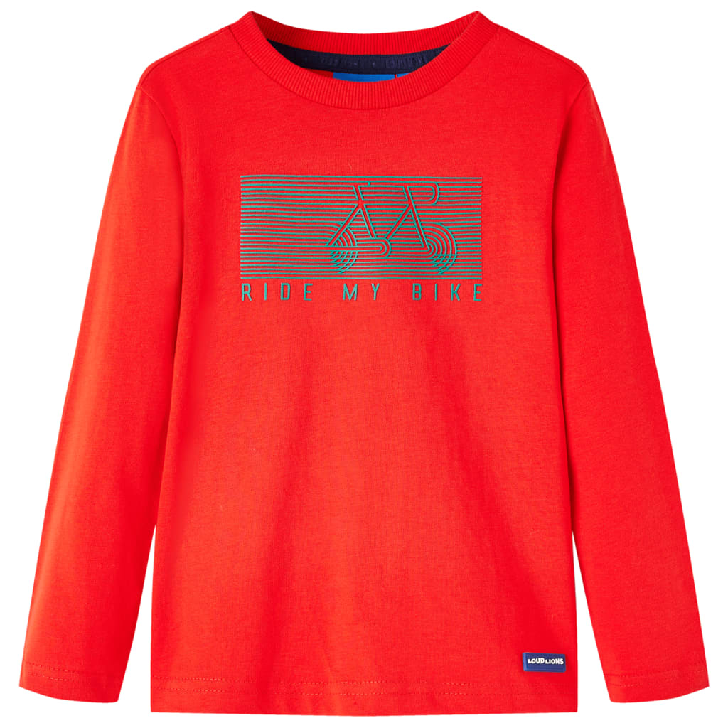 VidaXL Chemise enfant à manches longues 140 rouge
