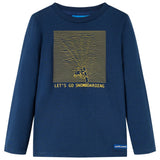 VidaXL Chemise enfant à manches longues 92 bleu marine