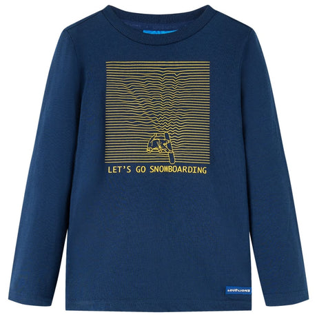 VidaXL Chemise enfant à manches longues 92 bleu marine