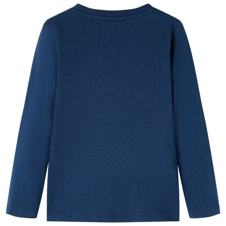 VidaXL Chemise enfant à manches longues 92 bleu marine