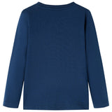 VidaXL Chemise enfant à manches longues 104 bleu marine