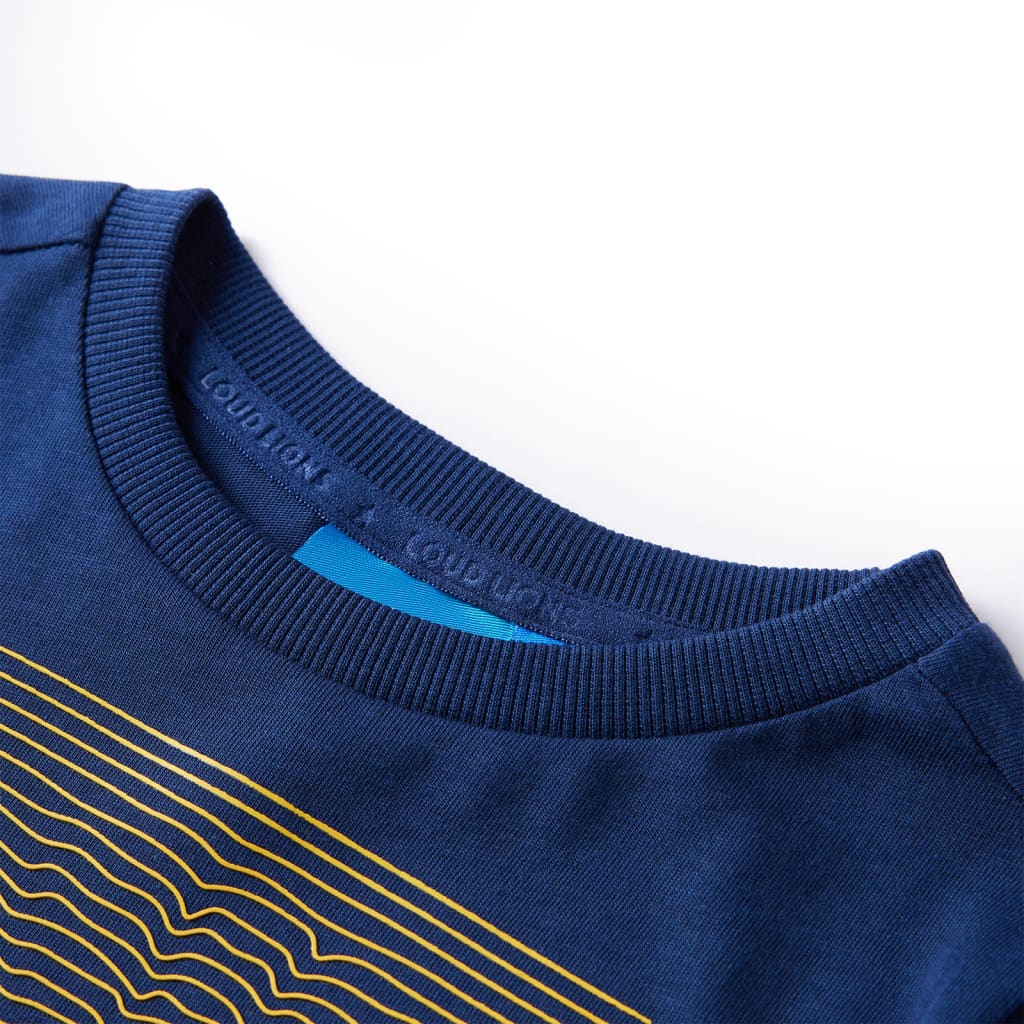 VidaXL Chemise enfant à manches longues 116 bleu marine
