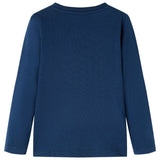 VidaXL Chemise enfant à manches longues 128 bleu marine
