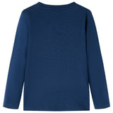 VidaXL Chemise enfant à manches longues 140 bleu marine