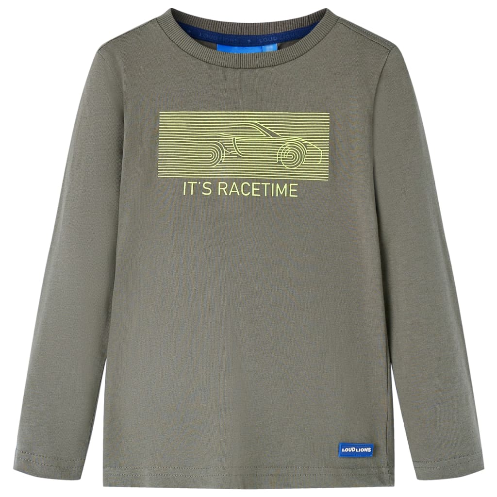 VidaXL Chemise enfant à manches longues 116 kaki