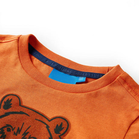 VidaXL Chemise enfant à manches longues 116 orange foncé