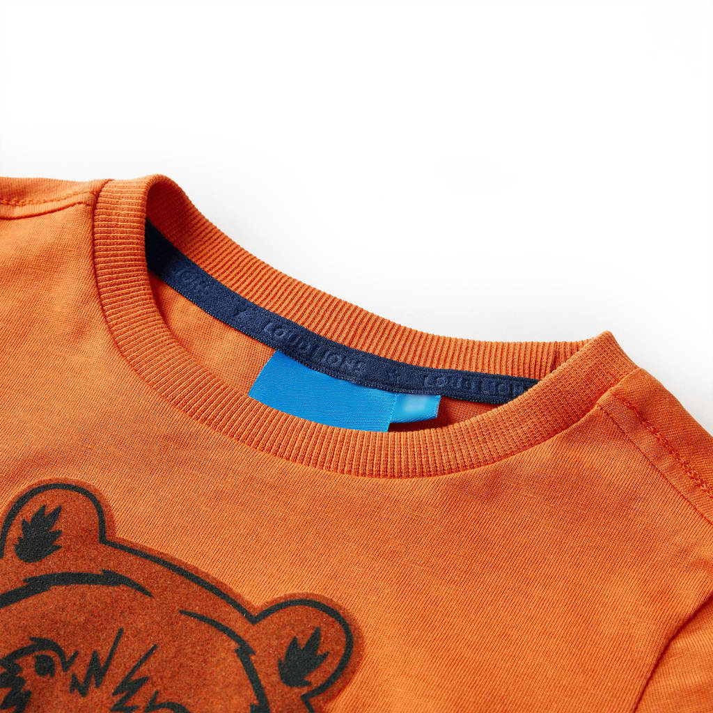 VidaXL Chemise enfant à manches longues 140 orange foncé