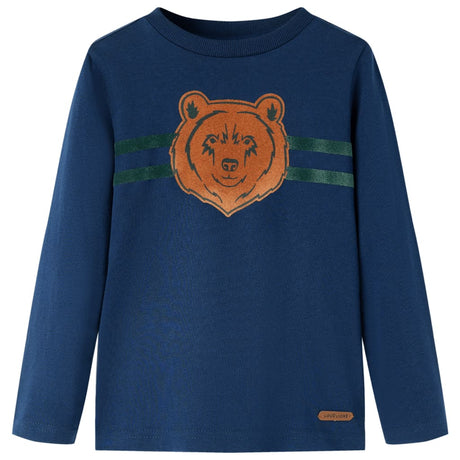 VidaXL Chemise enfant à manches longues 92 bleu marine