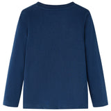 VidaXL Chemise enfant à manches longues 92 bleu marine