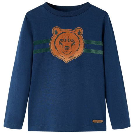 VidaXL Chemise enfant à manches longues 104 bleu marine