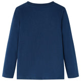 VidaXL Chemise enfant à manches longues 104 bleu marine