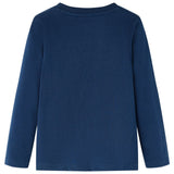 VidaXL Chemise enfant à manches longues 140 bleu marine