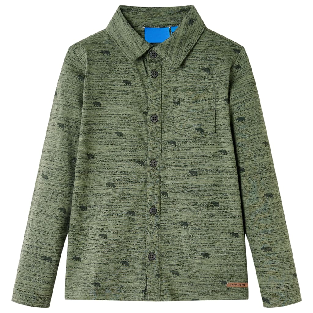 VidaXL Chemise enfant 92 kaki mélangé