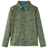 VidaXL Chemise enfant 92 kaki mélangé