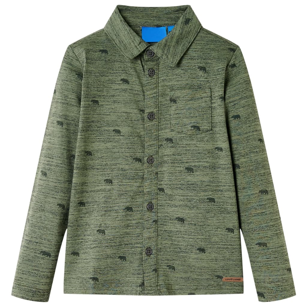 VidaXL Chemise enfant 140 kaki mélangé