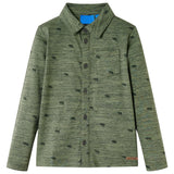 VidaXL Chemise enfant 140 kaki mélangé