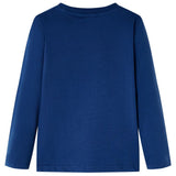 VidaXL Chemise enfant à manches longues 92 bleu jean