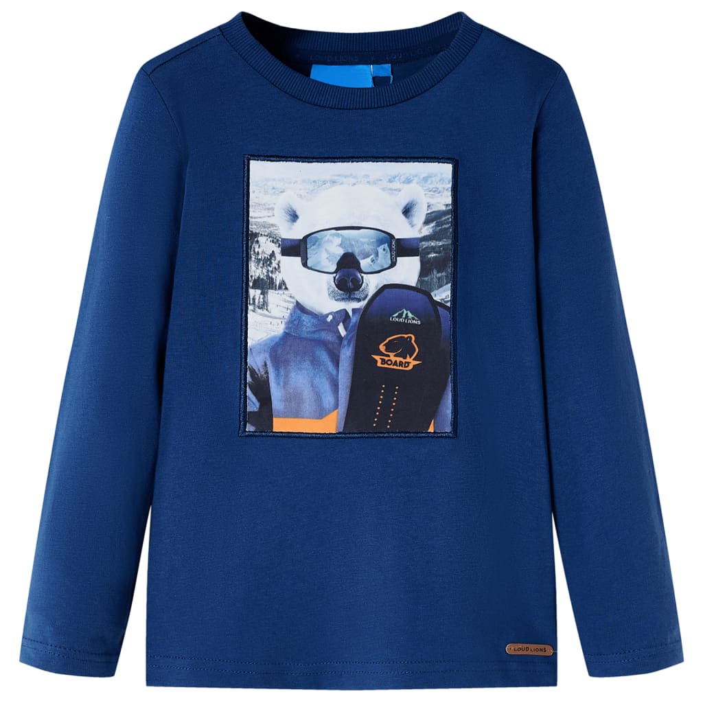 VidaXL Chemise enfant à manches longues 104 jeans bleu