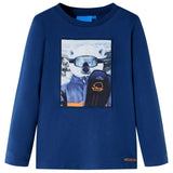 VidaXL Chemise enfant à manches longues 104 jeans bleu