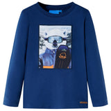 VidaXL Chemise enfant à manches longues 116 bleu jeans