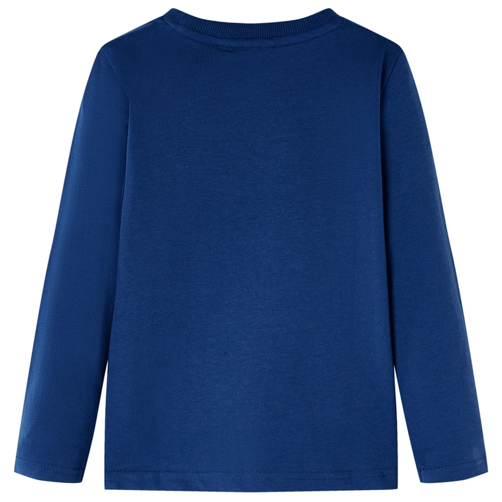 VidaXL Chemise enfant à manches longues 128 bleu jean