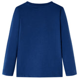 VidaXL Chemise enfant à manches longues 128 bleu jean