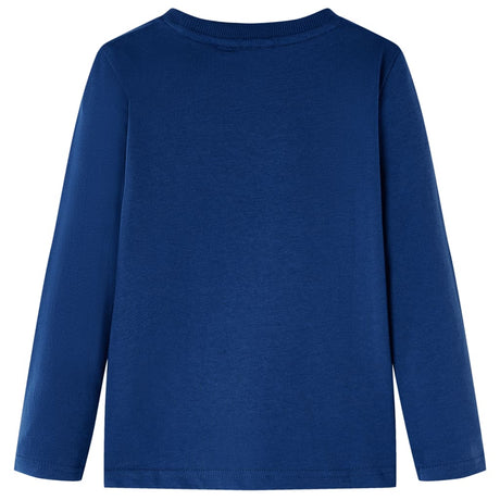 VidaXL Chemise enfant à manches longues 128 bleu jean