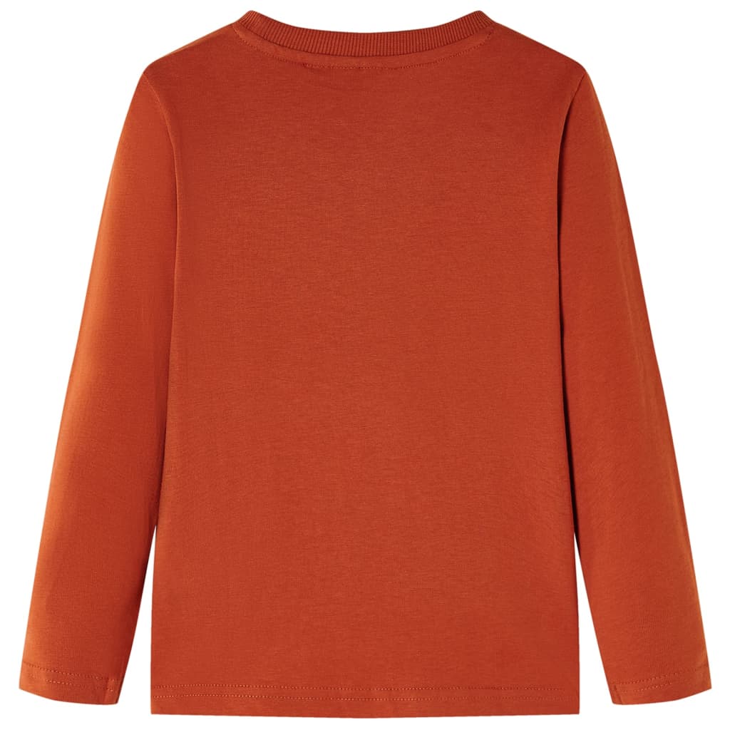 VidaXL Chemise enfant à manches longues 104 couleur rouille clair
