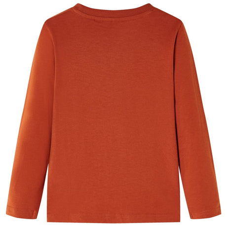 VidaXL Chemise enfant à manches longues 116 couleur rouille clair