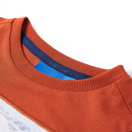 VidaXL Chemise enfant à manches longues 116 couleur rouille clair