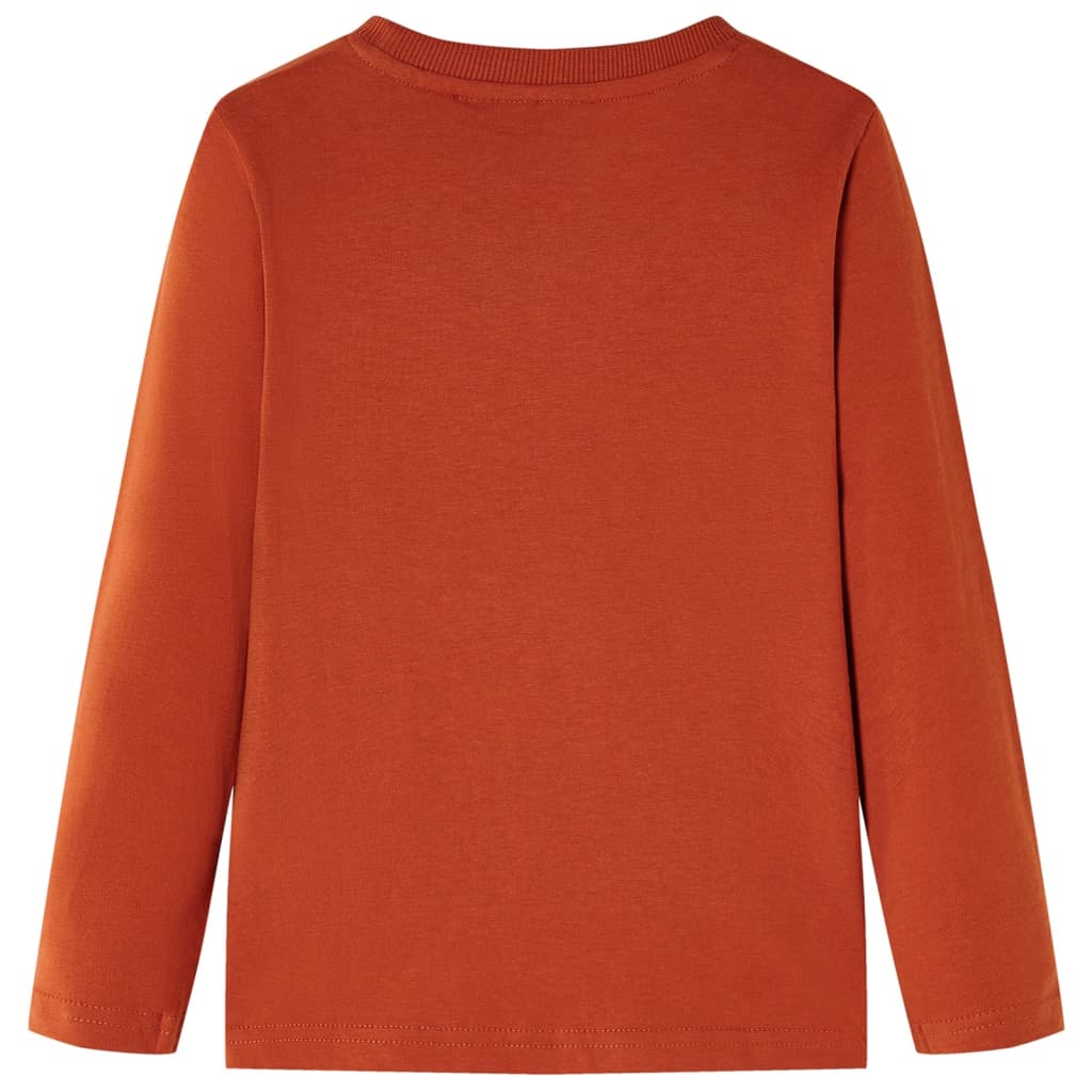 VidaXL Chemise enfant à manches longues 128 couleur rouille clair