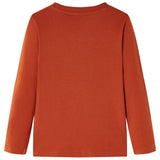 VidaXL Chemise enfant à manches longues 128 couleur rouille clair