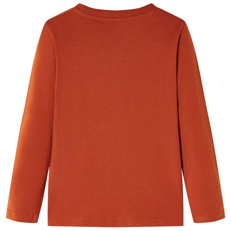 VidaXL Chemise enfant à manches longues 128 couleur rouille clair