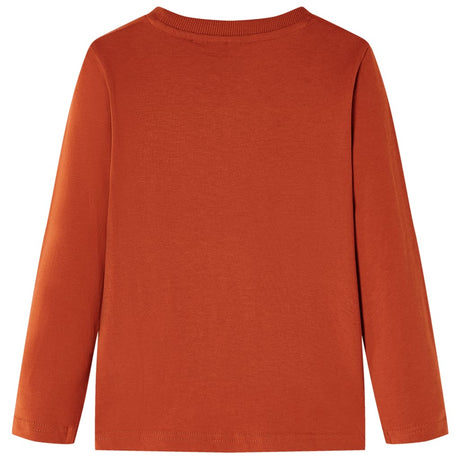 VidaXL Chemise enfant à manches longues 140 couleur rouille clair