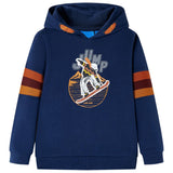 VidaXL Pull enfant à capuche 92 bleu marine
