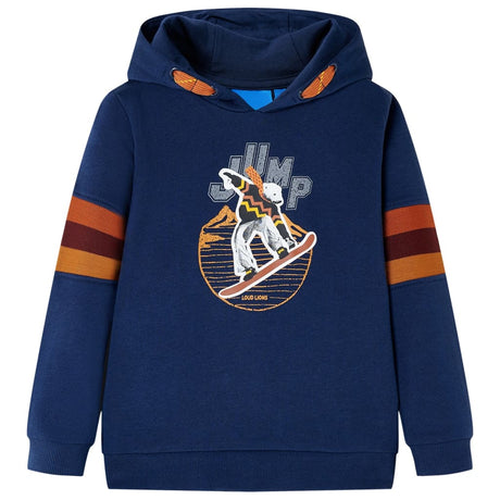 VidaXL Pull enfant à capuche 92 bleu marine