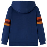 VidaXL Pull enfant à capuche 92 bleu marine