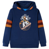 VidaXL Pull enfant à capuche 116 bleu marine