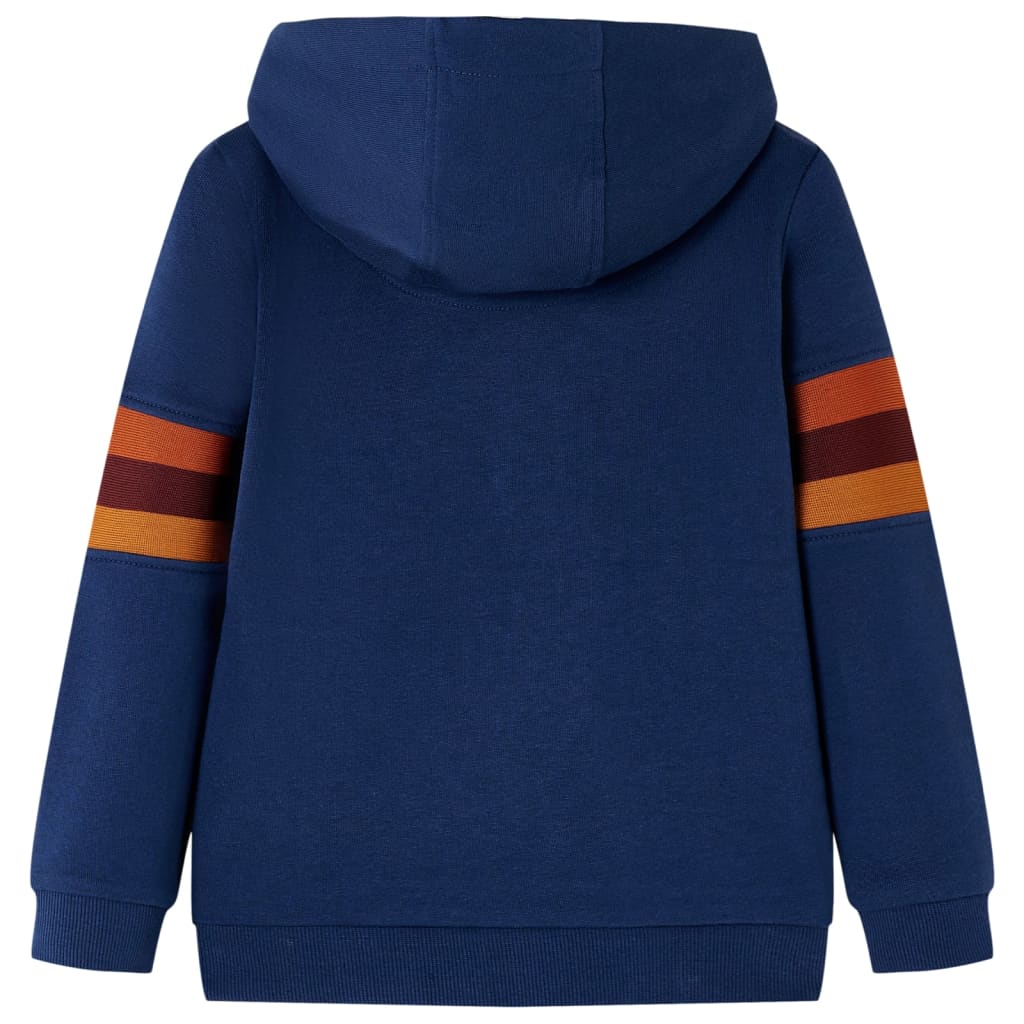 VidaXL Pull enfant à capuche 140 bleu marine