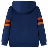 VidaXL Pull enfant à capuche 140 bleu marine
