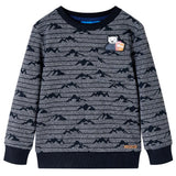 VidaXL Pull enfant 92 bleu marine mélangé