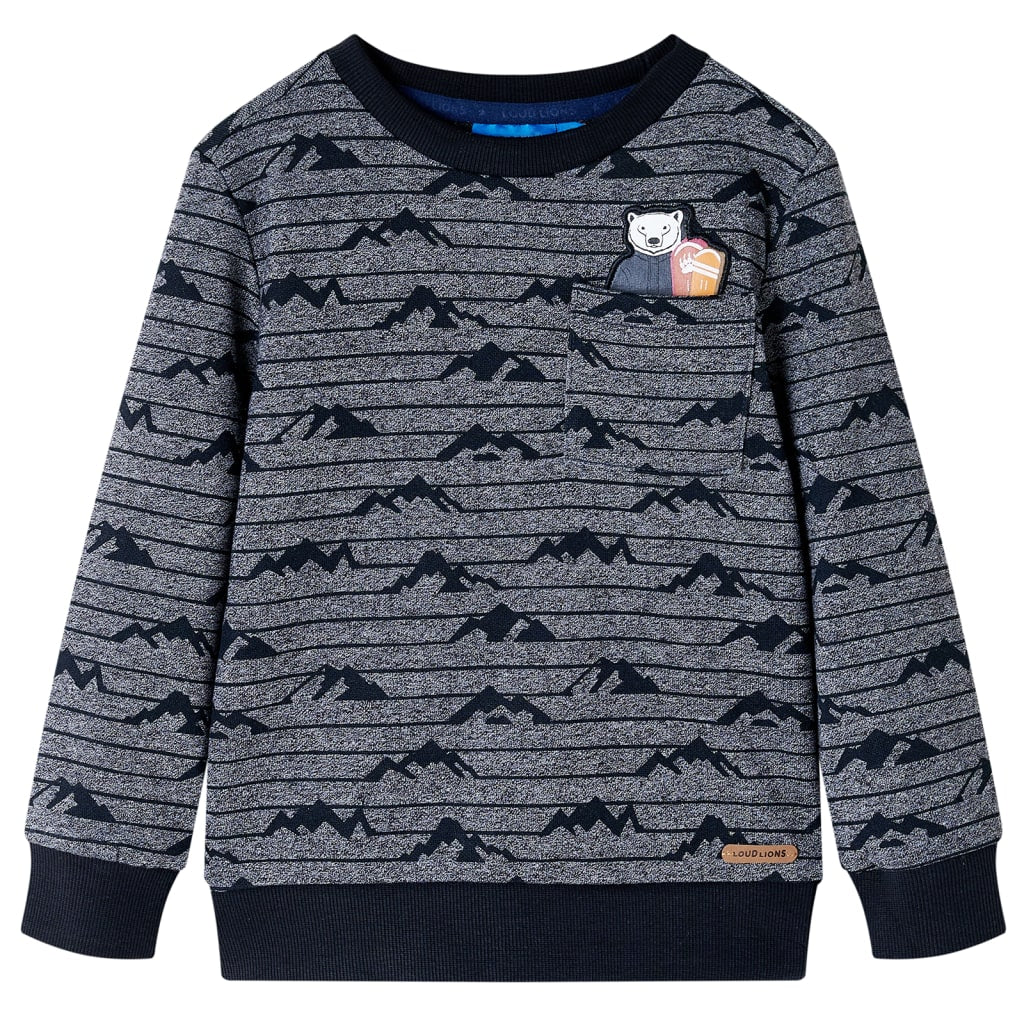 VidaXL Pull enfant 116 bleu marine mixte