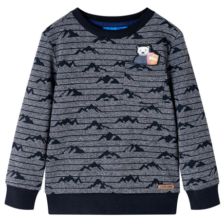 VidaXL Pull enfant 116 bleu marine mixte