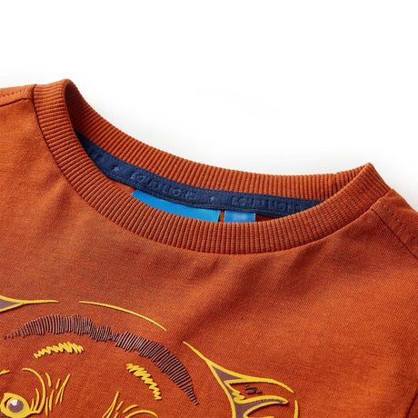 VidaXL Chemise enfant à manches longues 104 couleur rouille clair