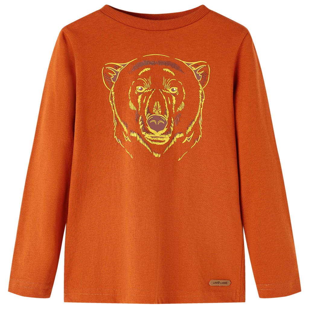 VidaXL Chemise enfant à manches longues 116 couleur rouille clair