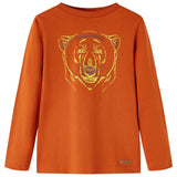 VidaXL Chemise enfant à manches longues 128 couleur rouille clair