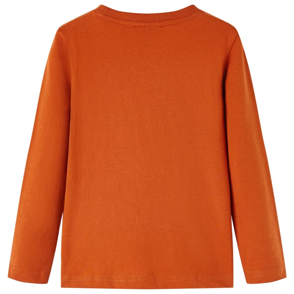 VidaXL Chemise enfant à manches longues 128 couleur rouille clair