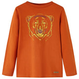 VidaXL Chemise enfant à manches longues 140 couleur rouille clair